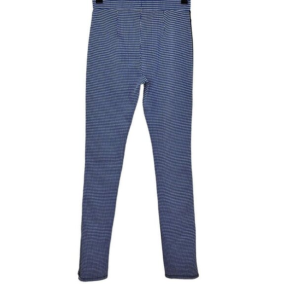 ZARA Jacquard Blue White Jacquard Leggings Zip Hem Size Small - Picture 11 of 14